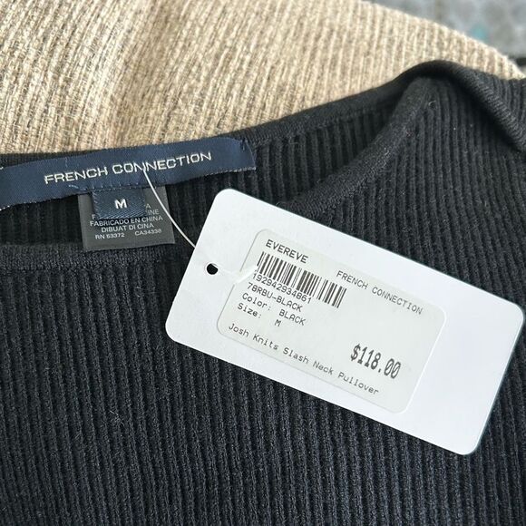 NWT French Connection Ribbed Balloon SleeveSweater (size medium) - Picture 2 of 5